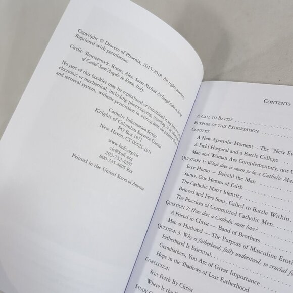 Into The Breach Knights of Columbus Apostolic Exhortation to Catholic Men Church - Picture 3 of 8